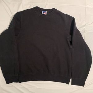 Black Russell blank crew neck